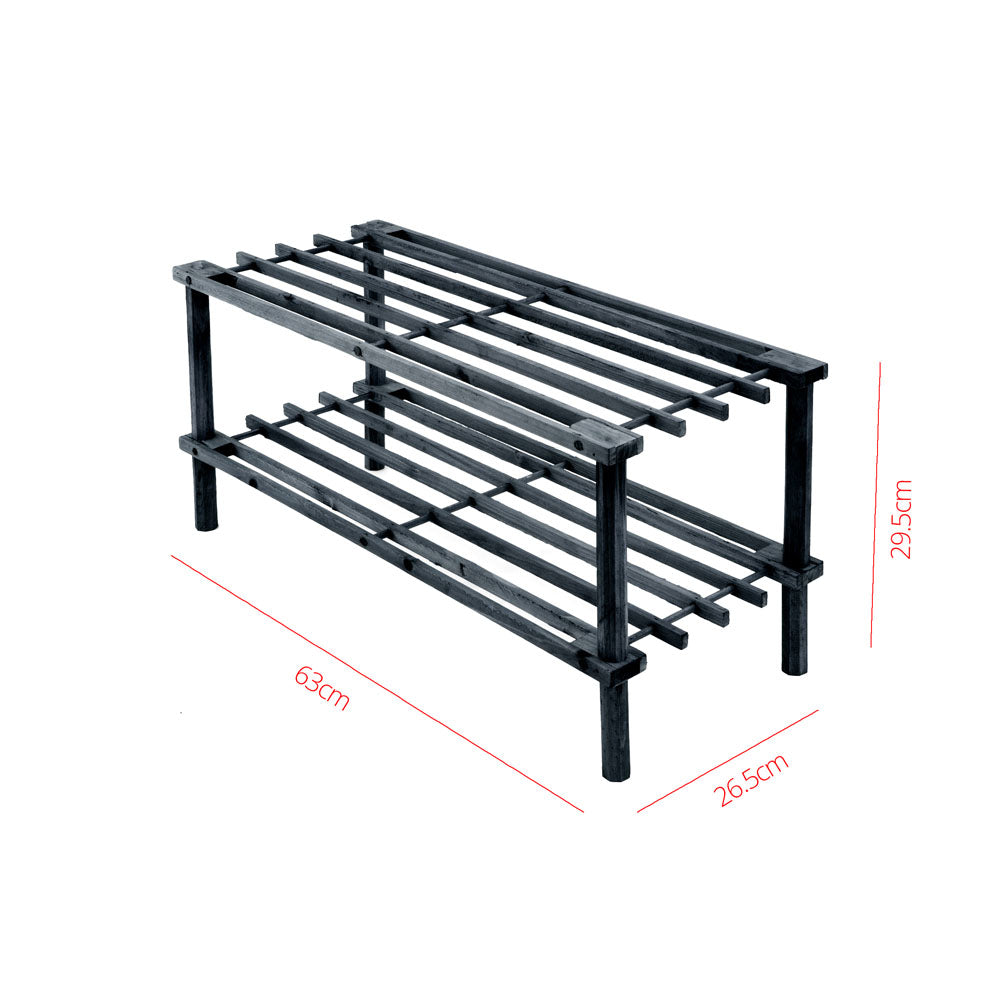 Durane Wooden Shoe Rack/ 2-tier