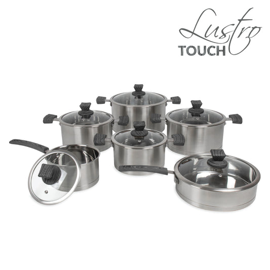 SQ Professional Lustro Stainless Steel Touch Cookware 6pc Set