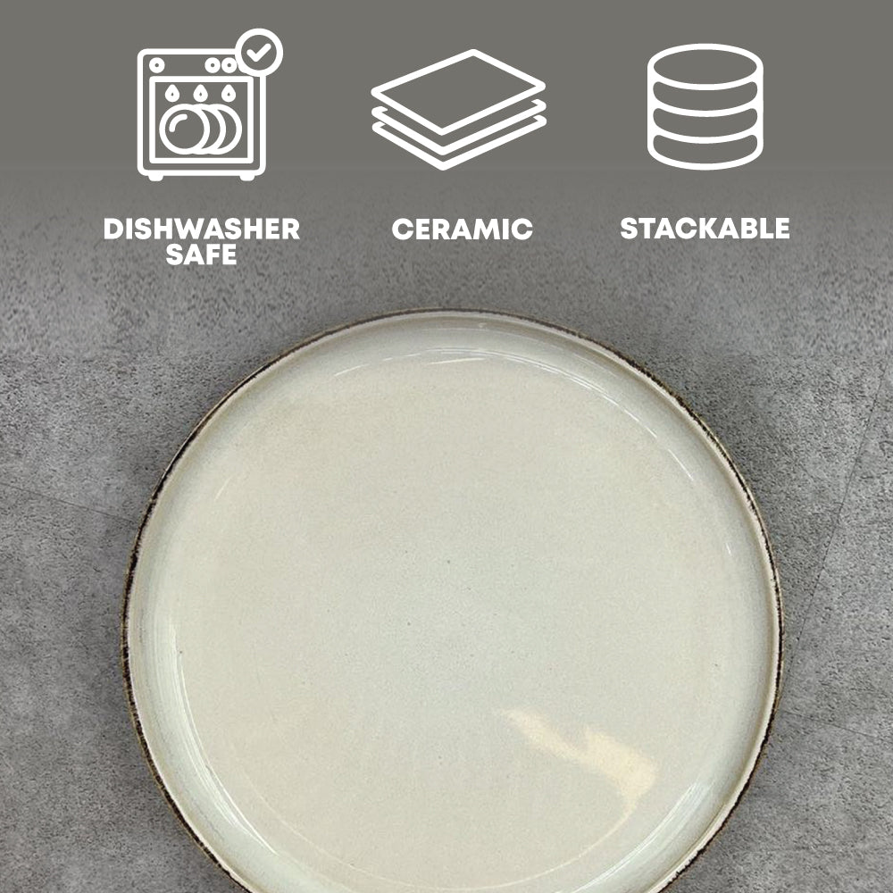 Durane Ceramic Dessert Plate/ Beige
