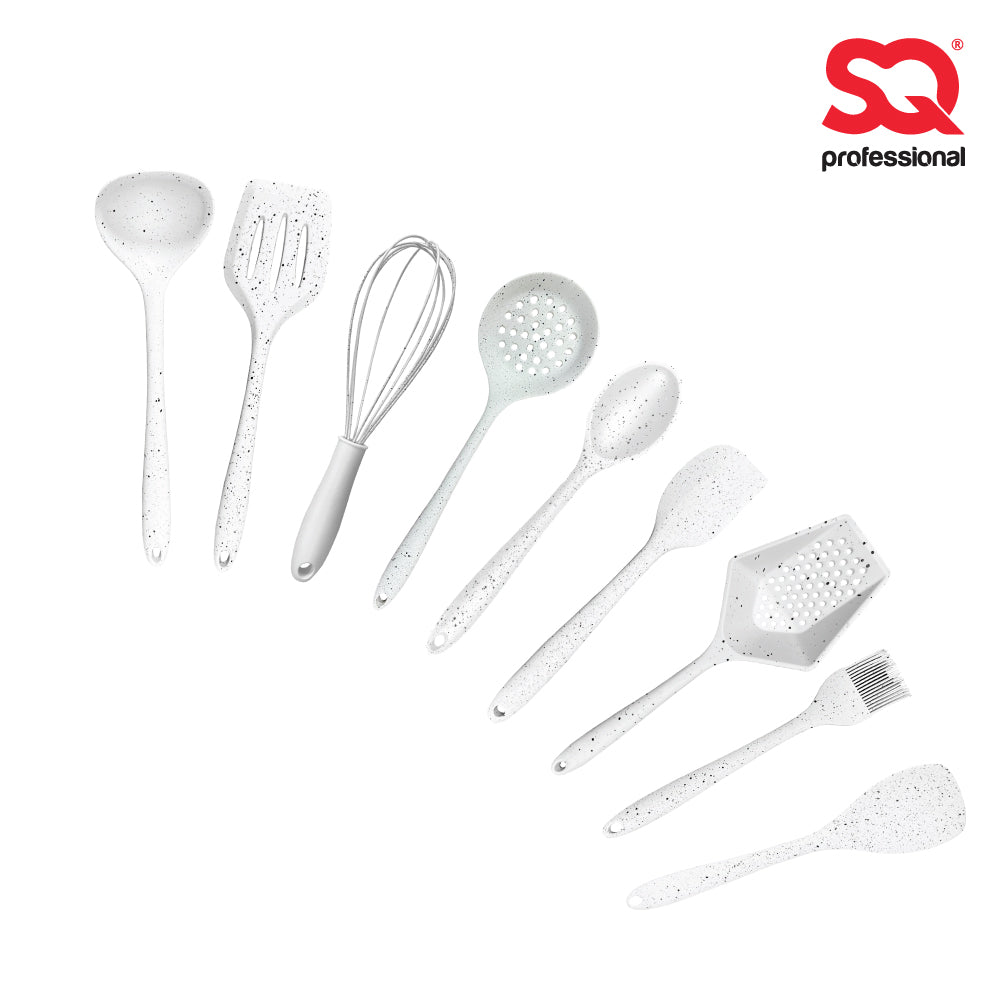 SQ Professional Speckled Silicone Kitchen Utensil 9pcs Set
