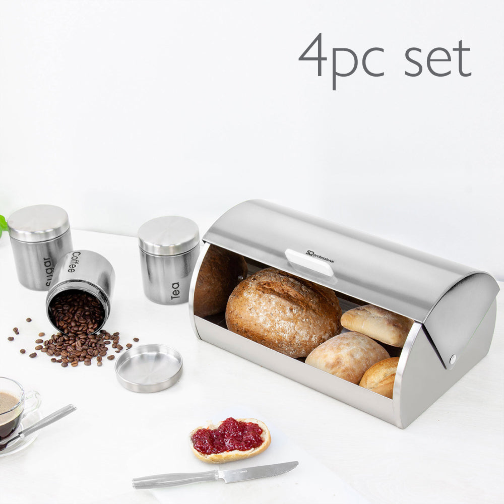 SQ Professional Gems Bread Bin with Canisters Set