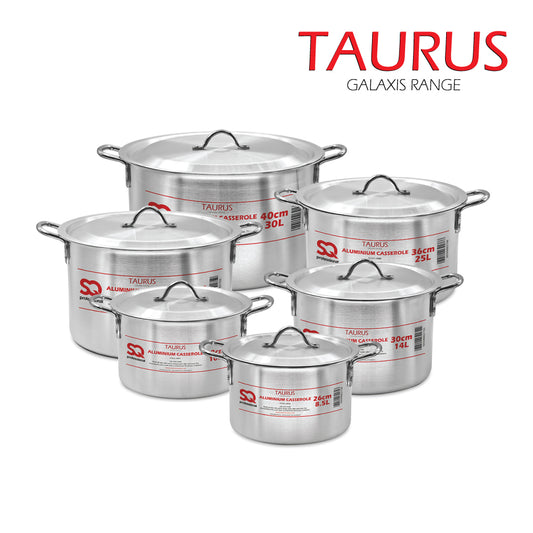 SQ Professional Galaxis Aluminium Casserole Set 6pc/ Taurus