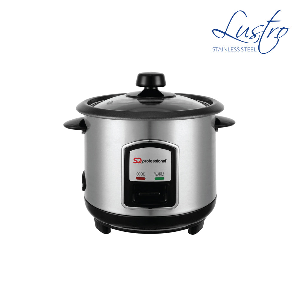 SQ Professional Lustro Stainless Steel Rice Cooker/ 0.8L - www.bargainshack.co.uk