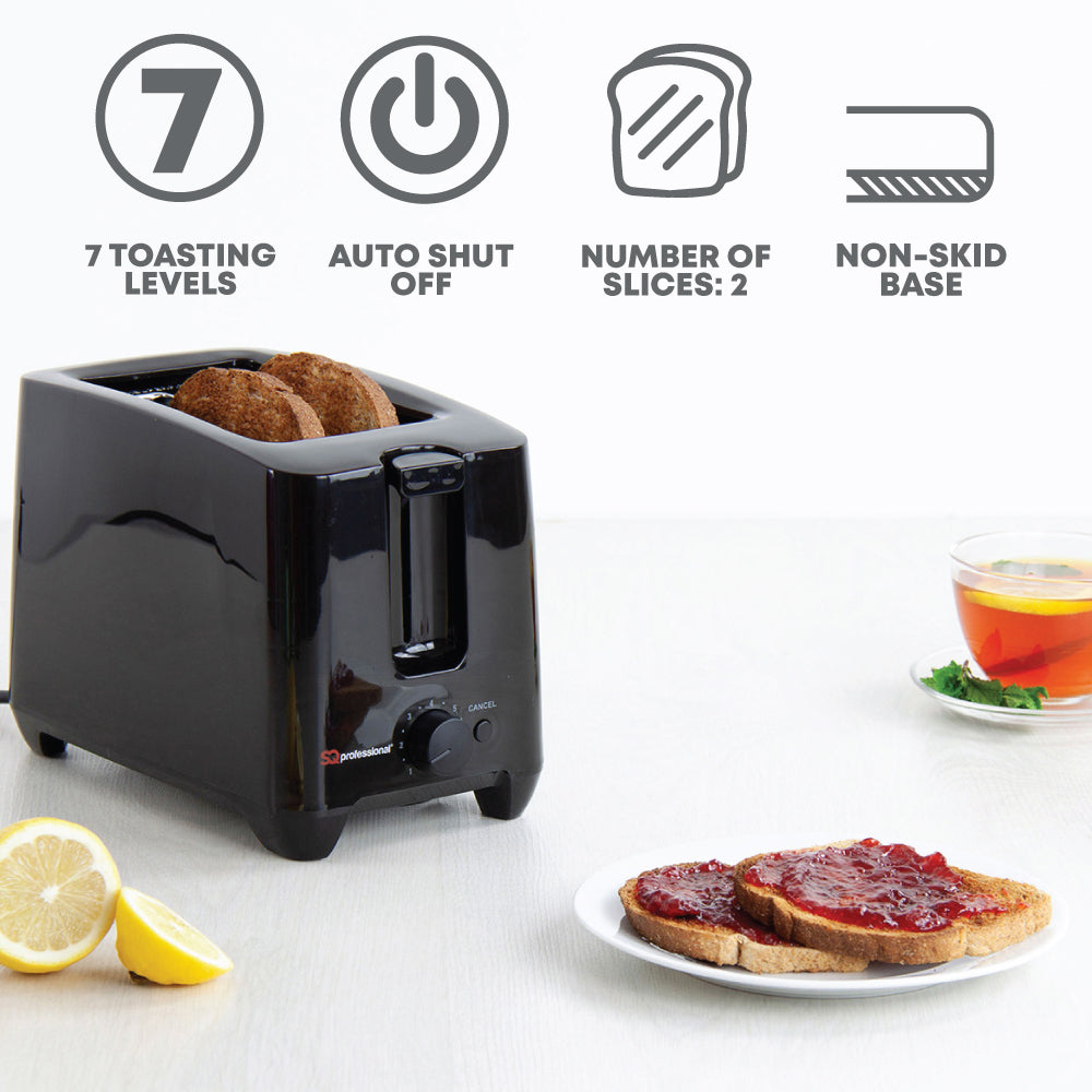 SQ Professional Blitz Plastic 2-slice Toaster