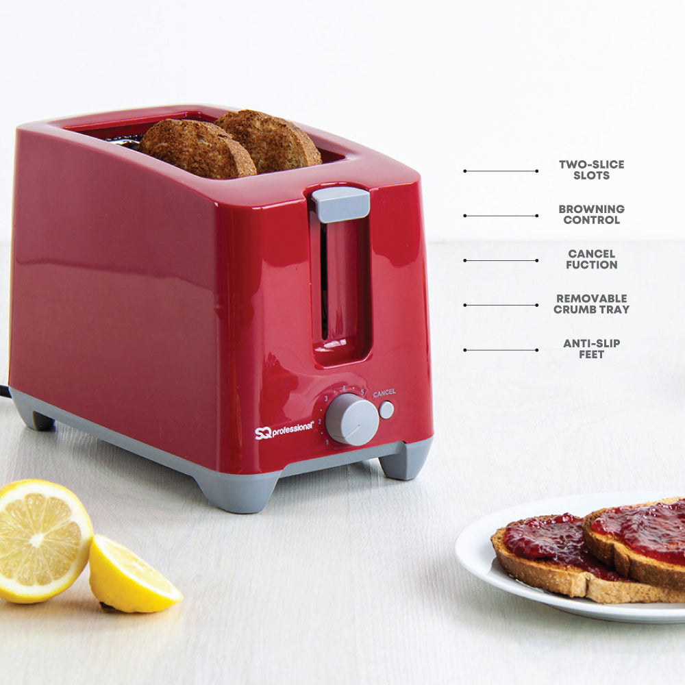 SQ Professional Blitz Plastic 2-slice Toaster