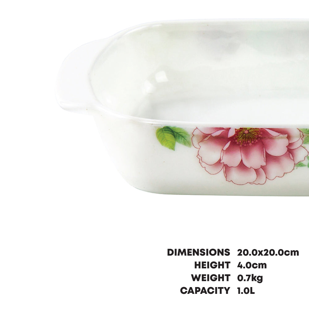 Durane Square Opal Glass Serving Dish 20cm
