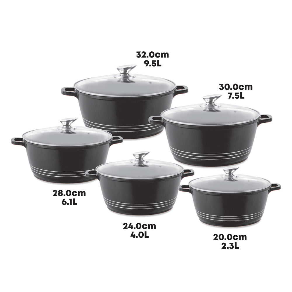 Durane Die-Cast Stockpot Set 5pc