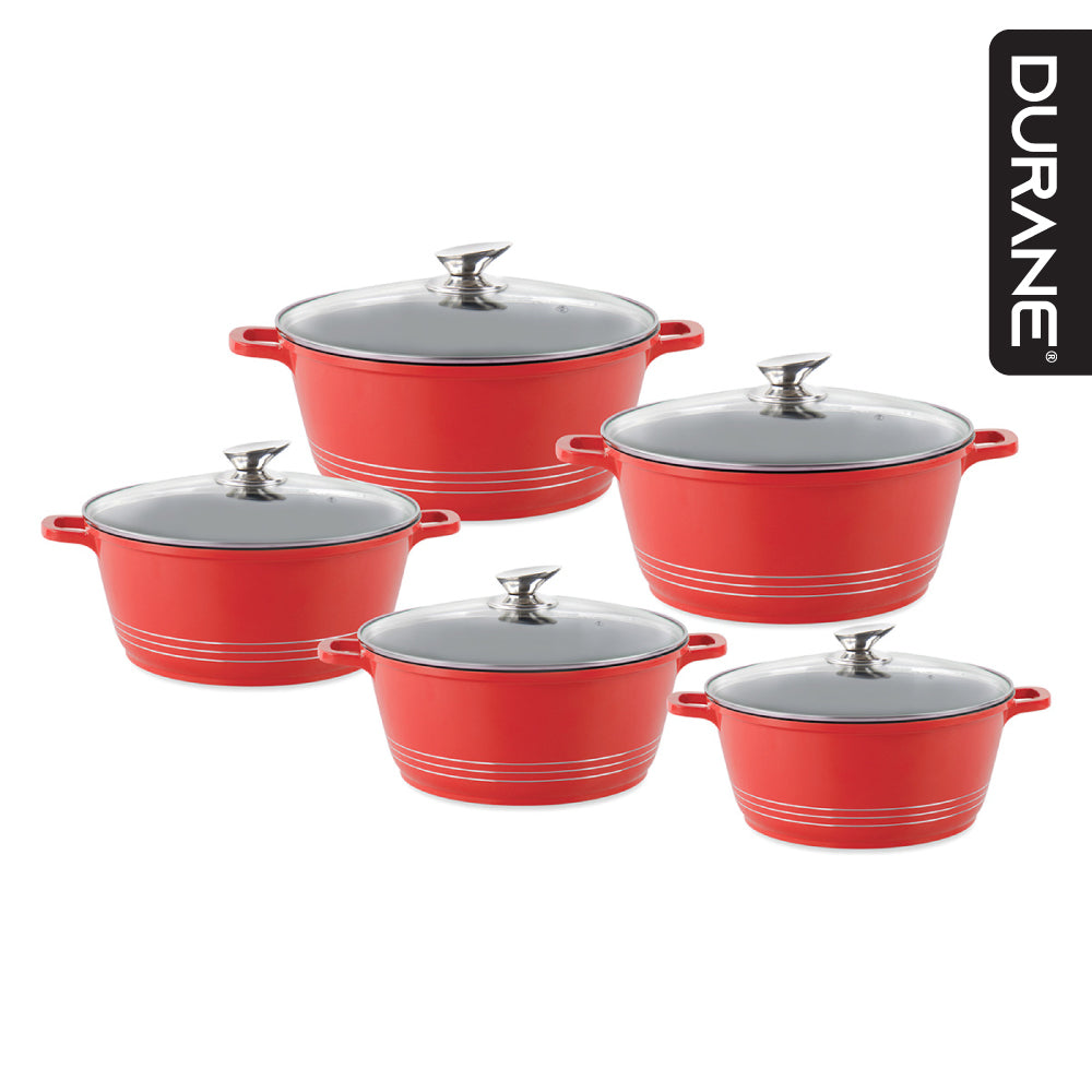 Durane Die-Cast Stockpot Set 5pc