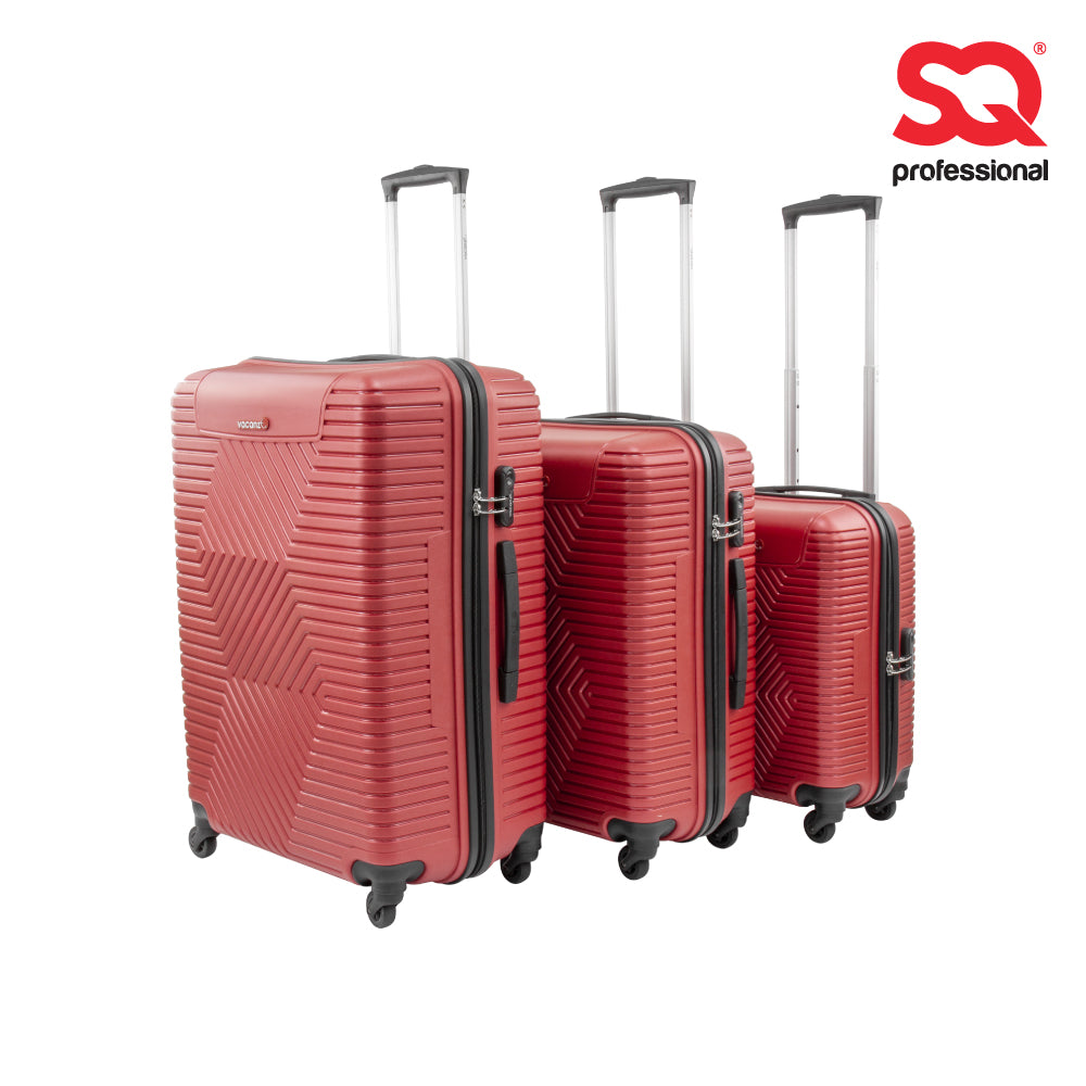 SQ Professional Vacanze Luggage Suitcase Set 3pc
