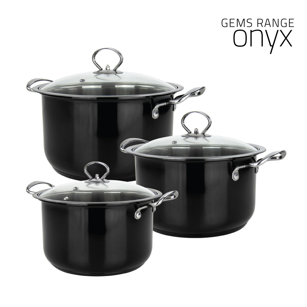 SQ Professional Gems Stainless Steel Stockpot Set 3pc