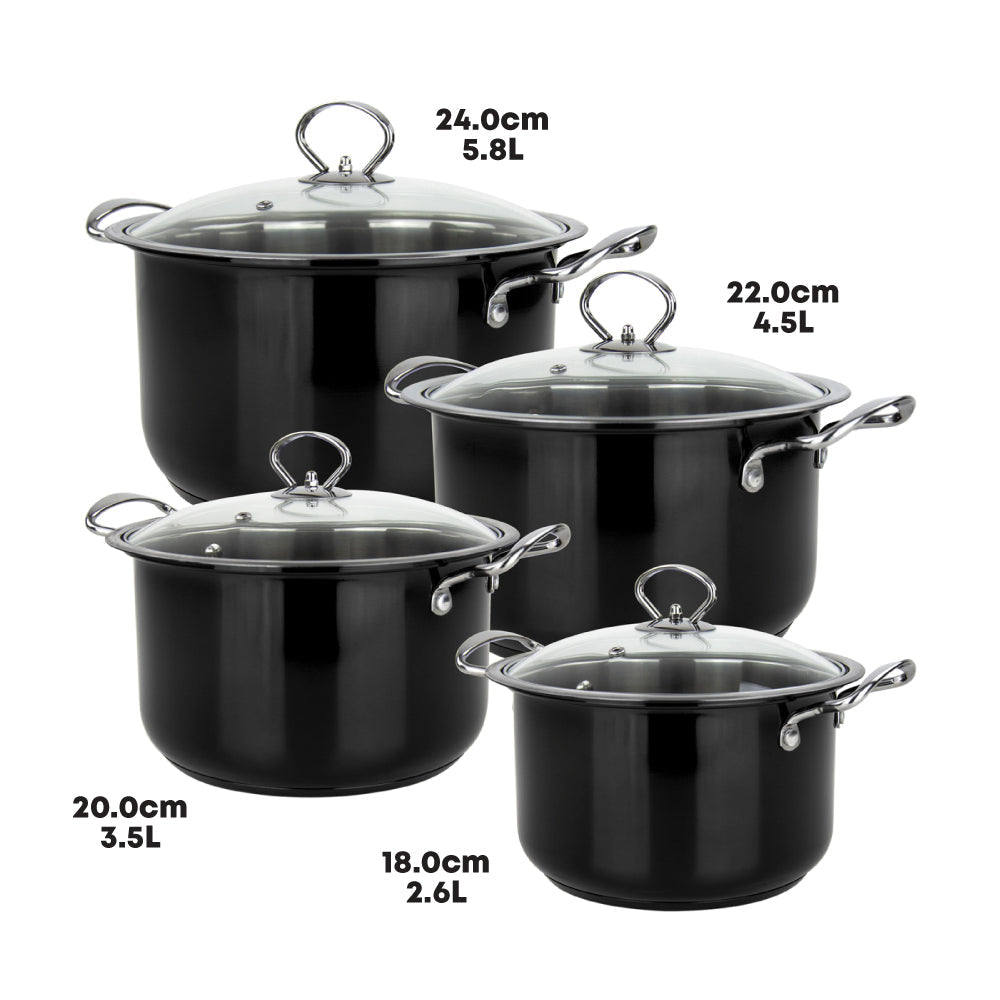 SQ Professional Gems Stainless Steel Stockpot Set 4pc