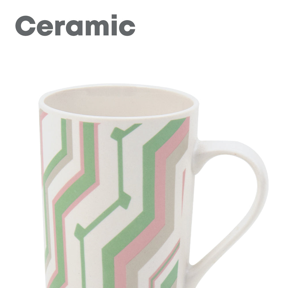 Durane Zig Zag 400ml Ceramic Mug 4pc Set