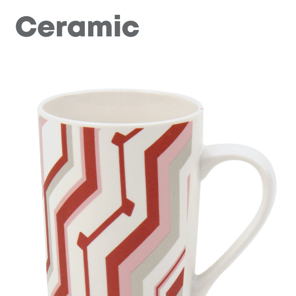 Durane Zig Zag 400ml Ceramic Mug 4pc Set