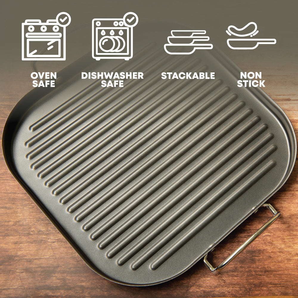 Durane Square Non Stick Grill Tray with Handles