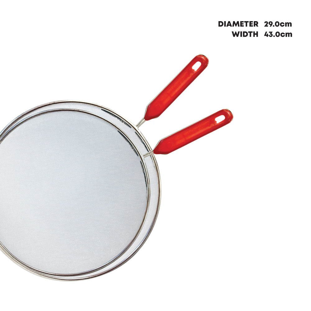 Durane Splatter Screen Guard with Handle 2pc Set Silver