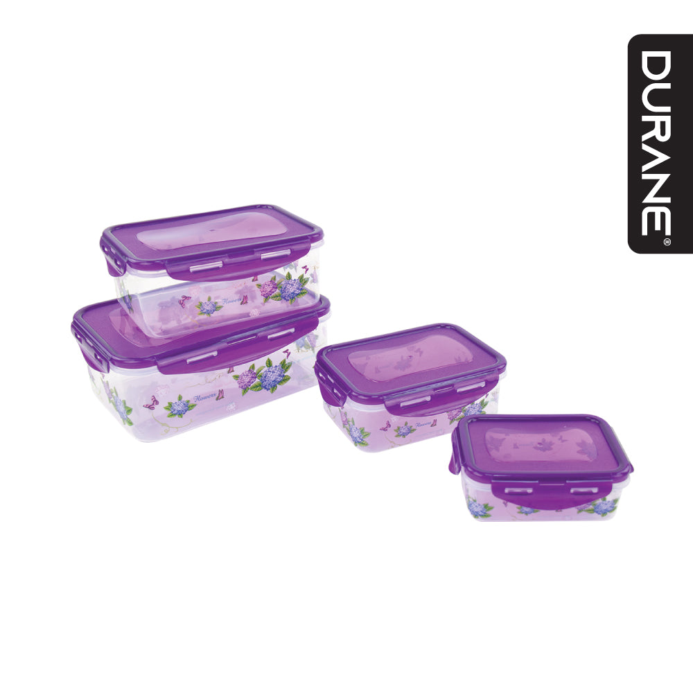 Durane Plastic Fresh Food Container Set 4pc