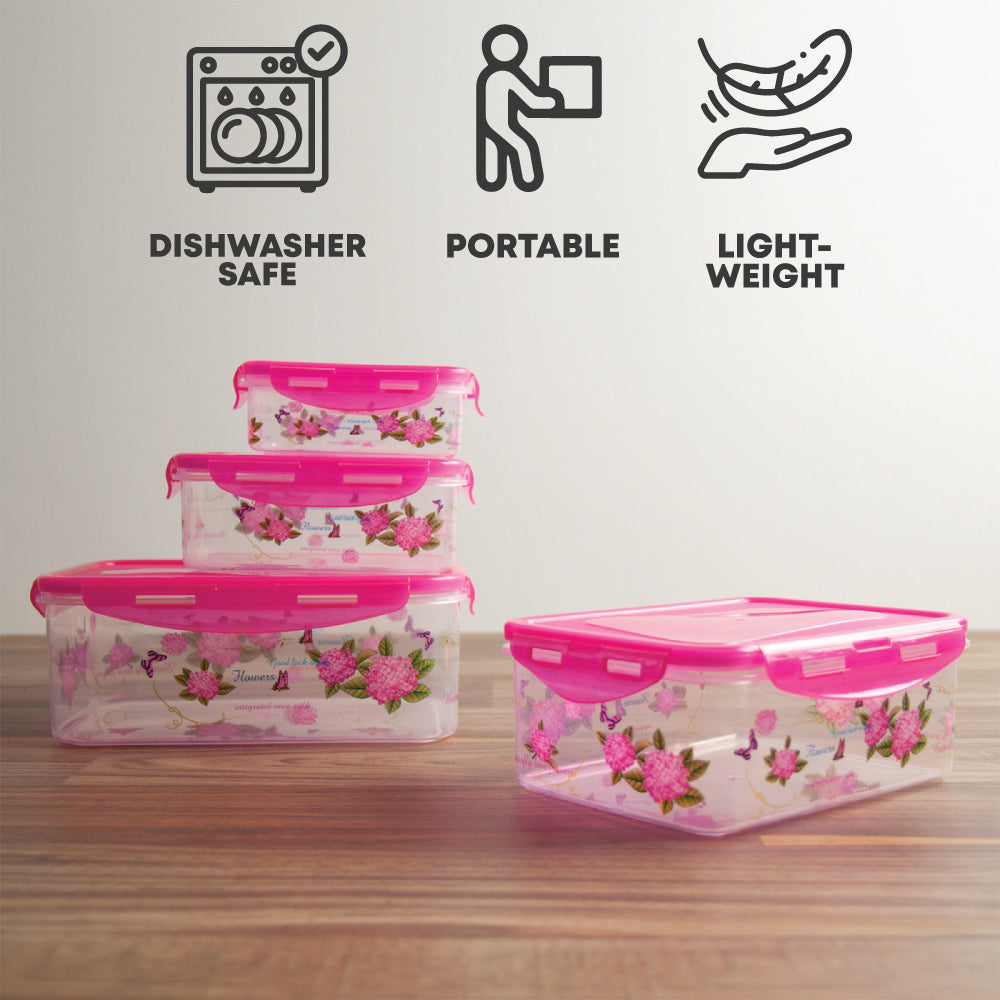 Durane Plastic Fresh Food Container Set 4pc