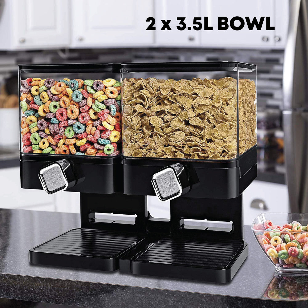 Durane Plastic Square Double Cereal Dispenser